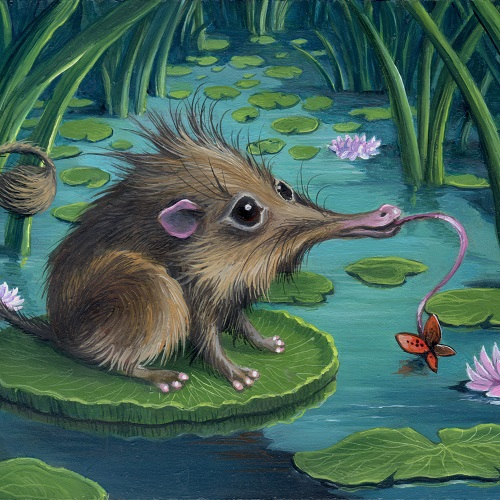 Silhouette of a hiker at sunset